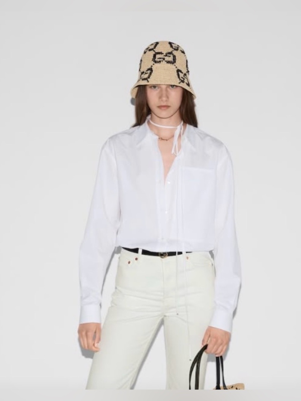 Gucci Cotton Poplin Shirt with Logo NWT